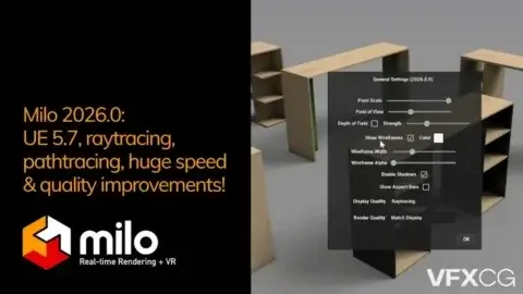 Nevercenter 发布 Milo 2026.0：UE5 实时渲染器大幅提速