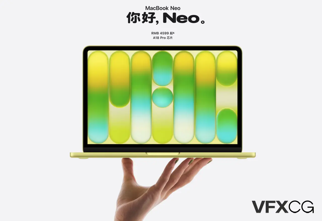 最亲民的苹果AI电脑!MacBook Neo发布:A18 Pro芯片+多彩设计,4599元起