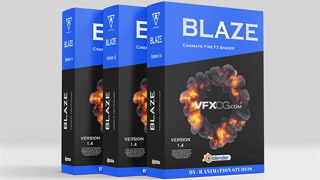 Blender插件Blaze v1.4制作爆炸特效火焰烟雾生成工具