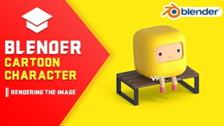 Blender创建3D低多边形卡通角色人物建模视频教程
