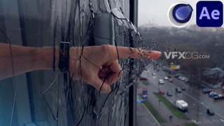 C4D教程-学习电影中玻璃炸裂破碎特效镜头(英文字幕) 