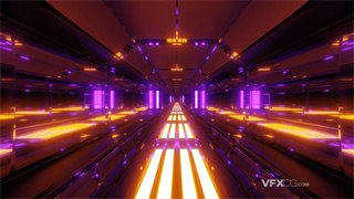 绚丽多彩高科技元素隧道循环动画VJ视频素材