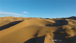 实拍视频穿越一望无垠无人沙漠4K分辨率