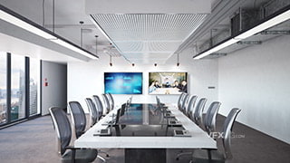 3DSMAX上市科技集团远程电脑桌面视频谈话会议模型