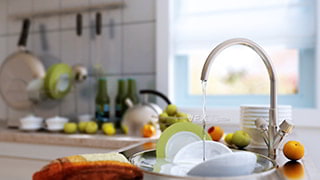 3DSMAX建模3D明亮小区住宅室内厨房洗碗台模型