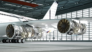 飞机发动机维修部内部零件结构展示MAX工程