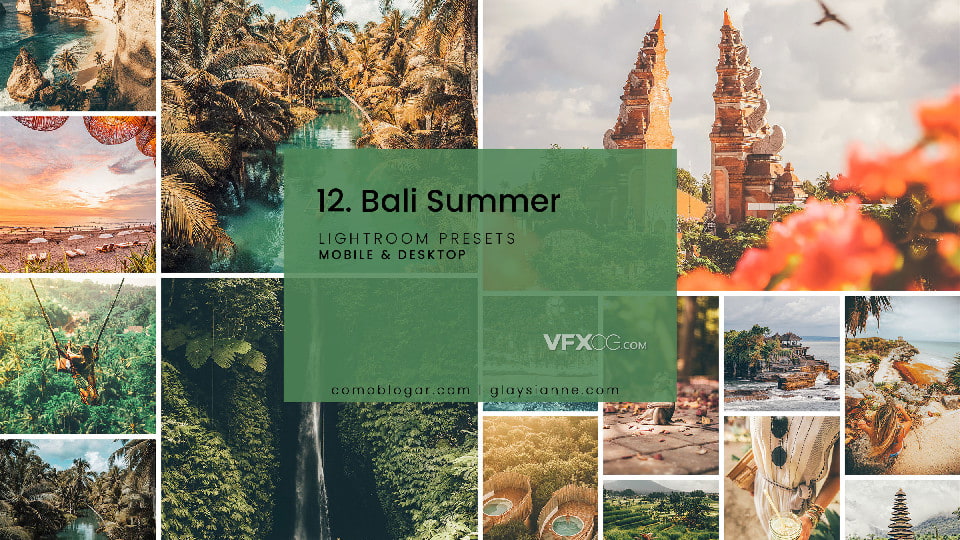 9种巴厘岛夏季风景调色风格Lightroom预设