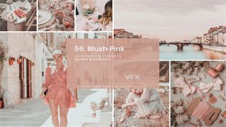 5种Blush Pink腮红粉色调调色风格Lightroom预设