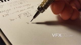 实拍视频书写铿锵有力字迹工整草稿纸写上密密麻麻的算法公式