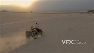实拍视频具有层次感无人机拍摄穿越平原沙漠