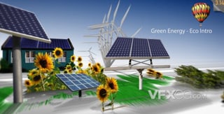 AE模板企业展示高科技绿色环保产品宣传开场视频