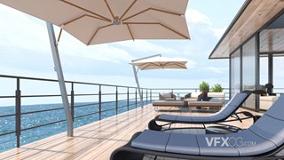3DSMAX与V-Ray插件制作酒店阳台室外太阳椅模型