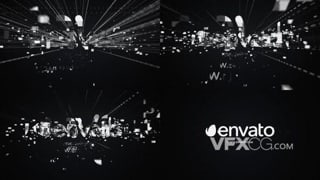 AE模板-高科技线条汇聚成logo标题动画视频片头