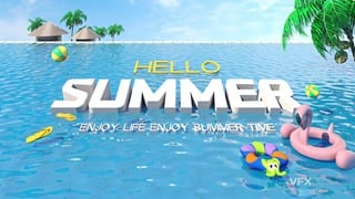 3DSMAX制作清凉一夏英文字母广告立体字3D模型