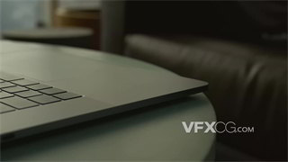 实拍视频电影开场片头移动角度拍摄笔记本电脑