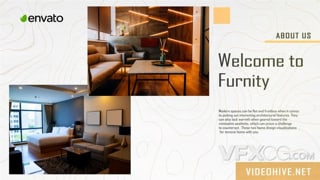 简约现代家具公司室内设计家具介绍宣传视频AE模板 