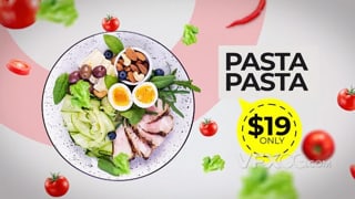 餐饮店饮食减脂餐促销幻灯片宣传广告视频AE模板