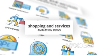 商场购物客服促销服务动画图标元素AE模板
