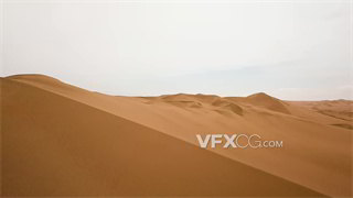 实拍视频连绵不绝一望无际荒芜沙漠推镜头拍摄