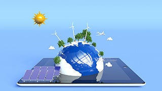 环保绿色能源太阳能平板电脑3D地球MAX工程