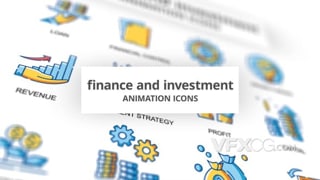 金融经济投资股票合同演示动画图标元素AE模板