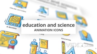 教育学识奖项科学学生动画图标元素AE模板