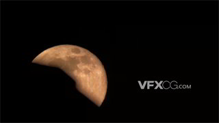 实拍视频长焦镜头拍摄月食全过程4K分辨率