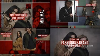 时尚简约时装拍摄打造品牌宣传照片幻灯片视频AE模板