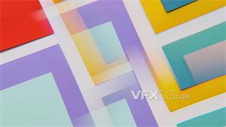 背景视频素材多彩方形块状动感特色宣传片头4K分辨率