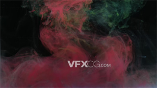 背景视频素材彩色烟雾粒子慢动作扩散4K分辨率