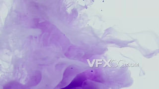 背景视频素材紫色梦幻唯美弥漫水墨融合
