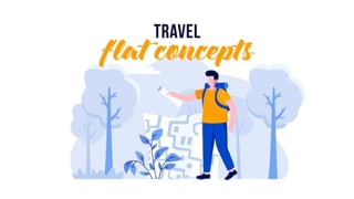 度假旅游冒险动态图标元素平面设计动画视频AE模板