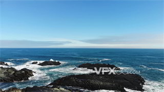 实拍视频旅游度假圣地蓝色深邃静谧大海环绕拍摄