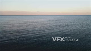 实拍视频环绕大海游行拍摄一望无际海平面