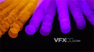 背景视频素材规则排序霓虹闪烁圆形光影图案