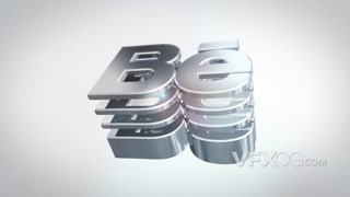 3D立体分层简单反射logo动画视频片头AE模板