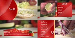 厨房美食制作介绍图片幻灯片宣传广播视频AE模板