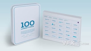 100个简约视频字幕文字标题动画效果AE模板