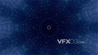 VJ视频素材浩瀚宇宙星空闪烁多彩变化万花筒花纹图案
