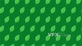 背景视频素材幼稚园宣传动画绿叶循环移动4K分辨率
