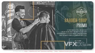 理发店沙龙宣传片发型理发师介绍视频广告AE模板