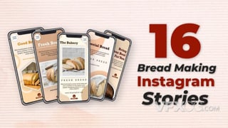面包制作烘焙美味视频宣传短视频效果制作AE模板