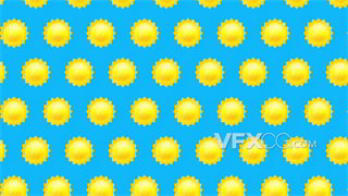 背景视频素材活力象征太阳图案旋转循环动画