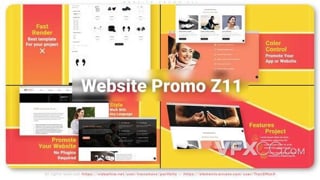 Website Promo购物网站设计宣传推广广告视频AE模板