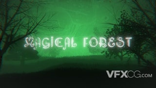 童话故事阴森寂静魔法森林介绍宣传视频AE模板