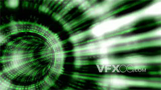 VJ视频素材数据叠加传输快速流动科技隧道