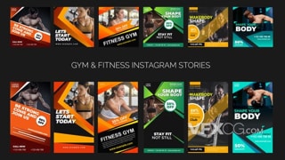 健身体育锻炼运动器材宣传推广社交媒体短视频AE模板