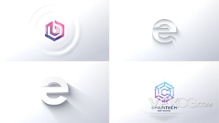 3D制作明亮效果logo动画视频片头AE模板