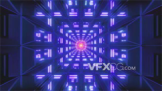 VJ视频素材线条组合绣球玻璃金属感循环炫酷科技隧道