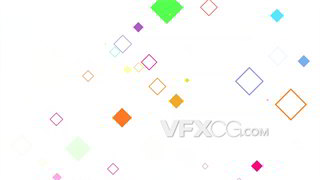 背景视频素材颜色各异菱形运动动画
